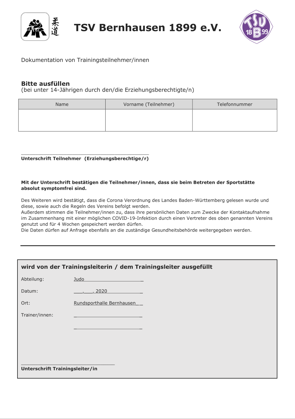 Teilnehmerdokumentation